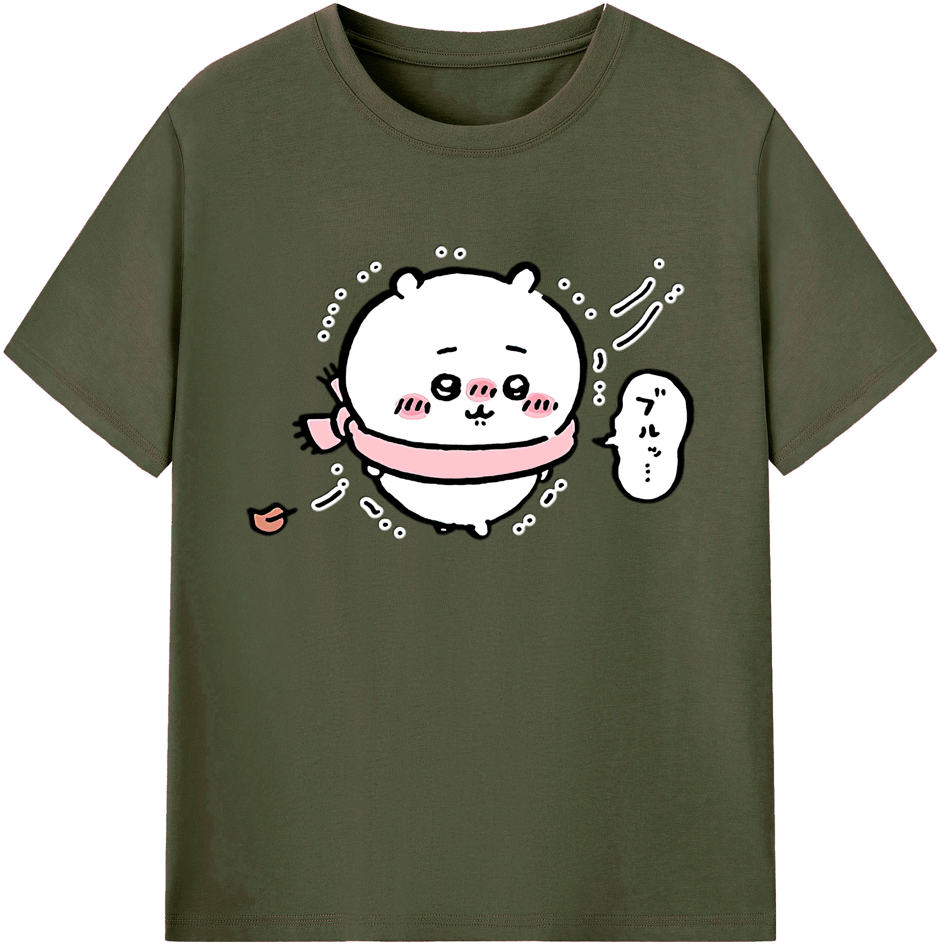 （画像用） ちいかわ ちいかわ Chii-kawa chiikawa 綿100％ メンズ半袖Tシャツ｜肌触りやわらか＆通気性